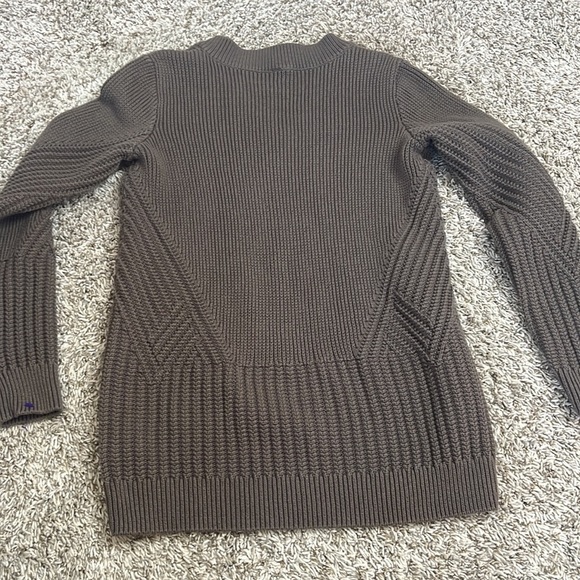 Athleta Sweater Oversized Repreve Teton Woven Knit Brown size XX Small - Picture 9 of 10